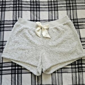 Gilly Hicks Gray Fleece Shorts with White Bow